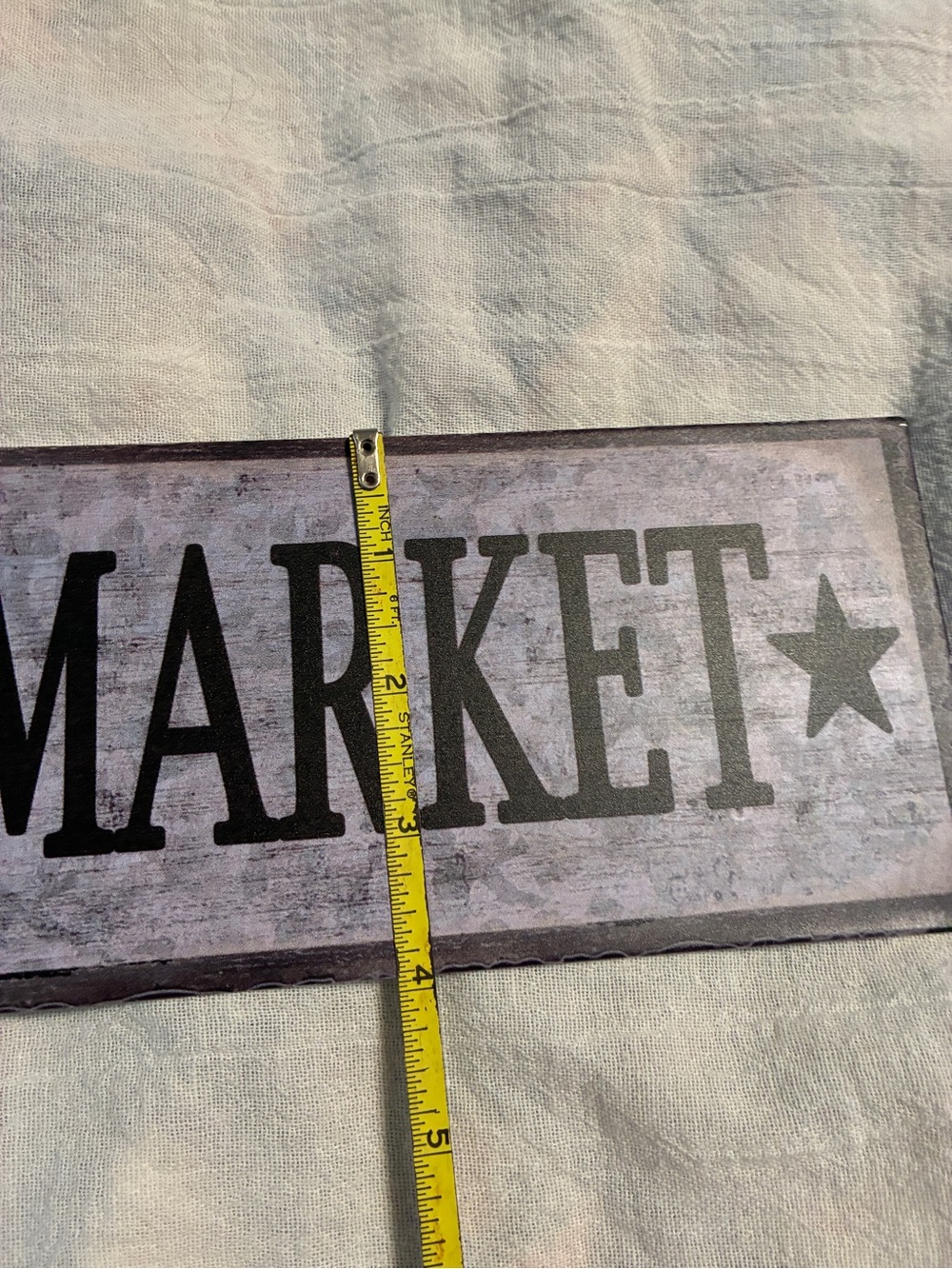 Farmers Market Rustic Metal Wall Sign Gray farmhouse decor - Picture 6 of 6